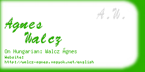 agnes walcz business card